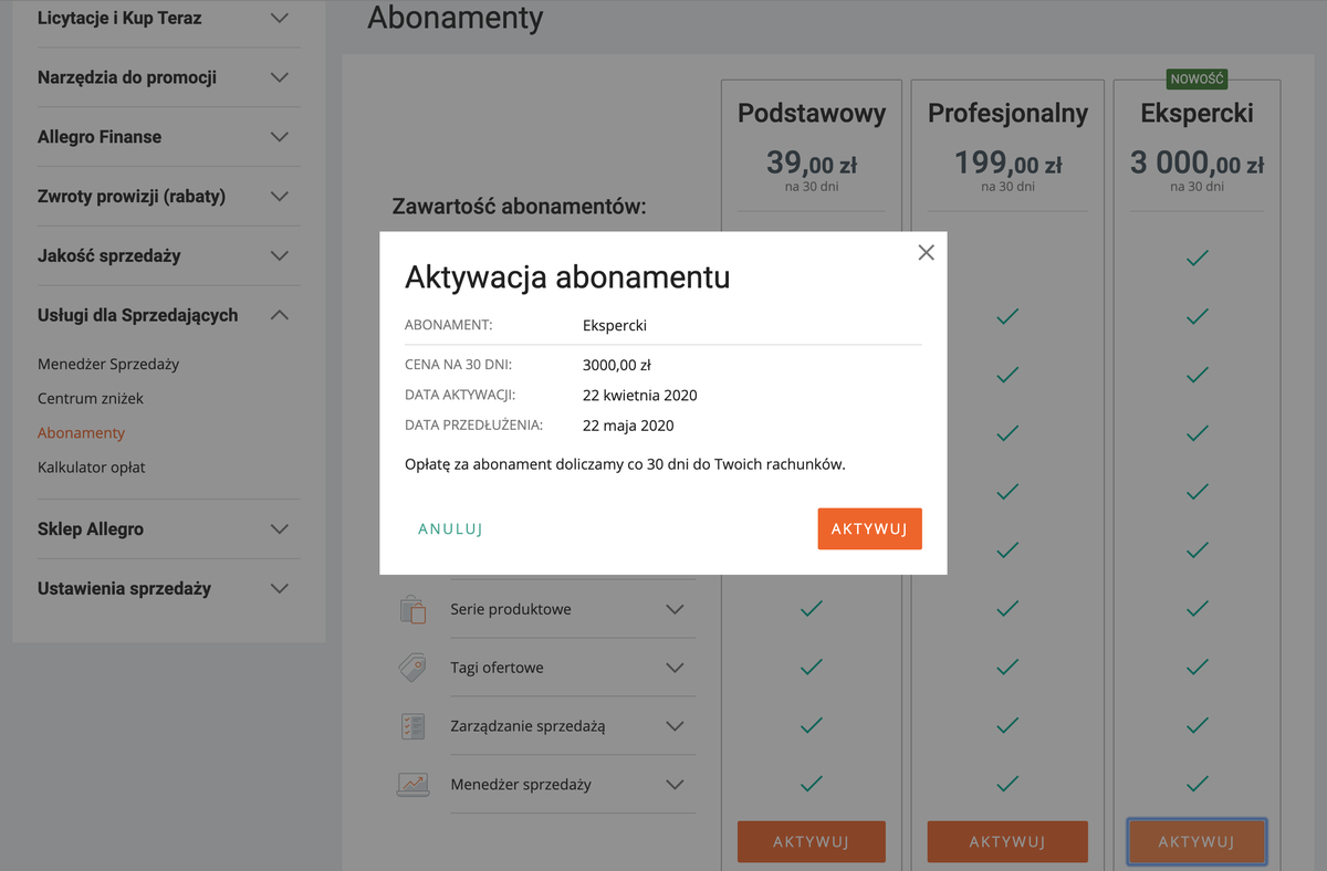 Abonament Allegro Dla Firm Allegro Poland