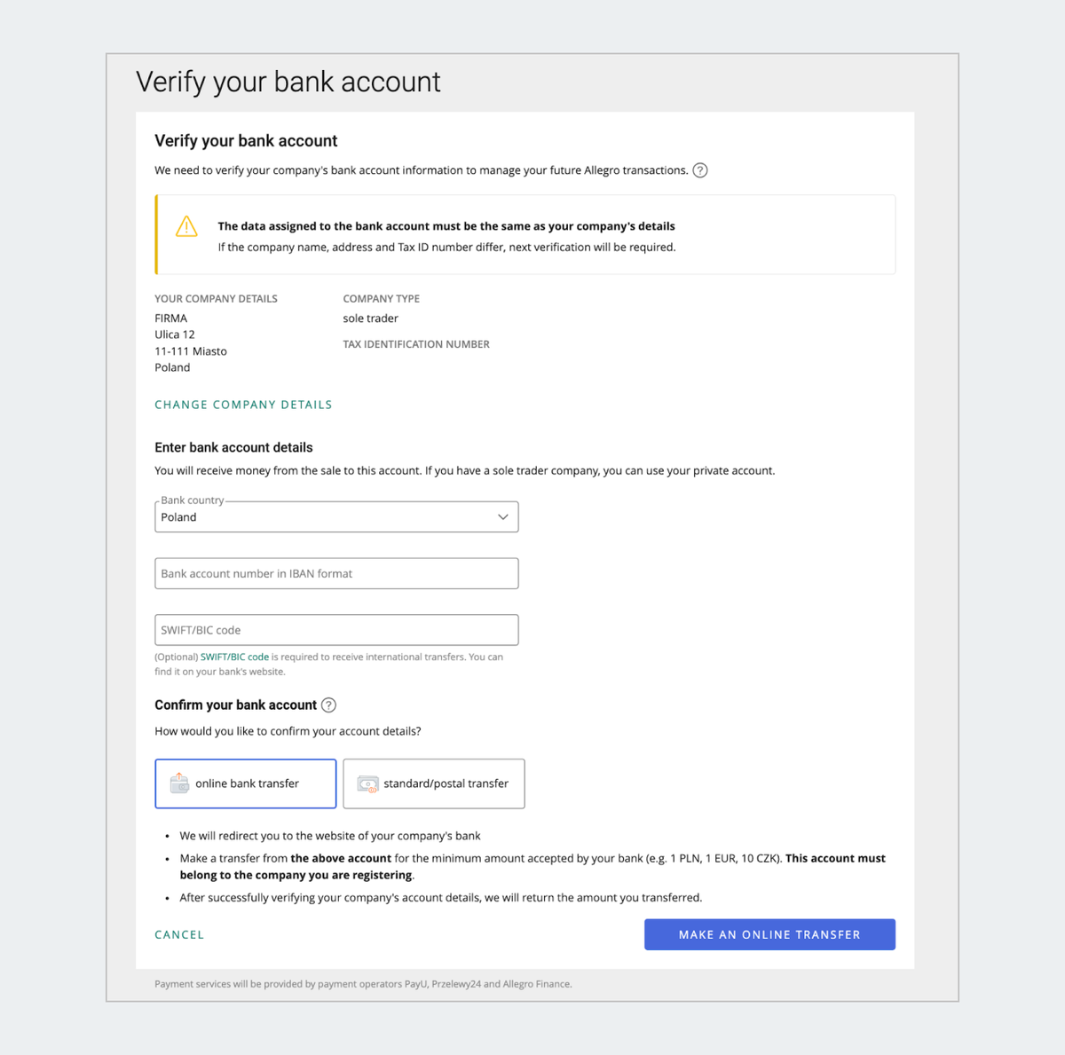 verify account