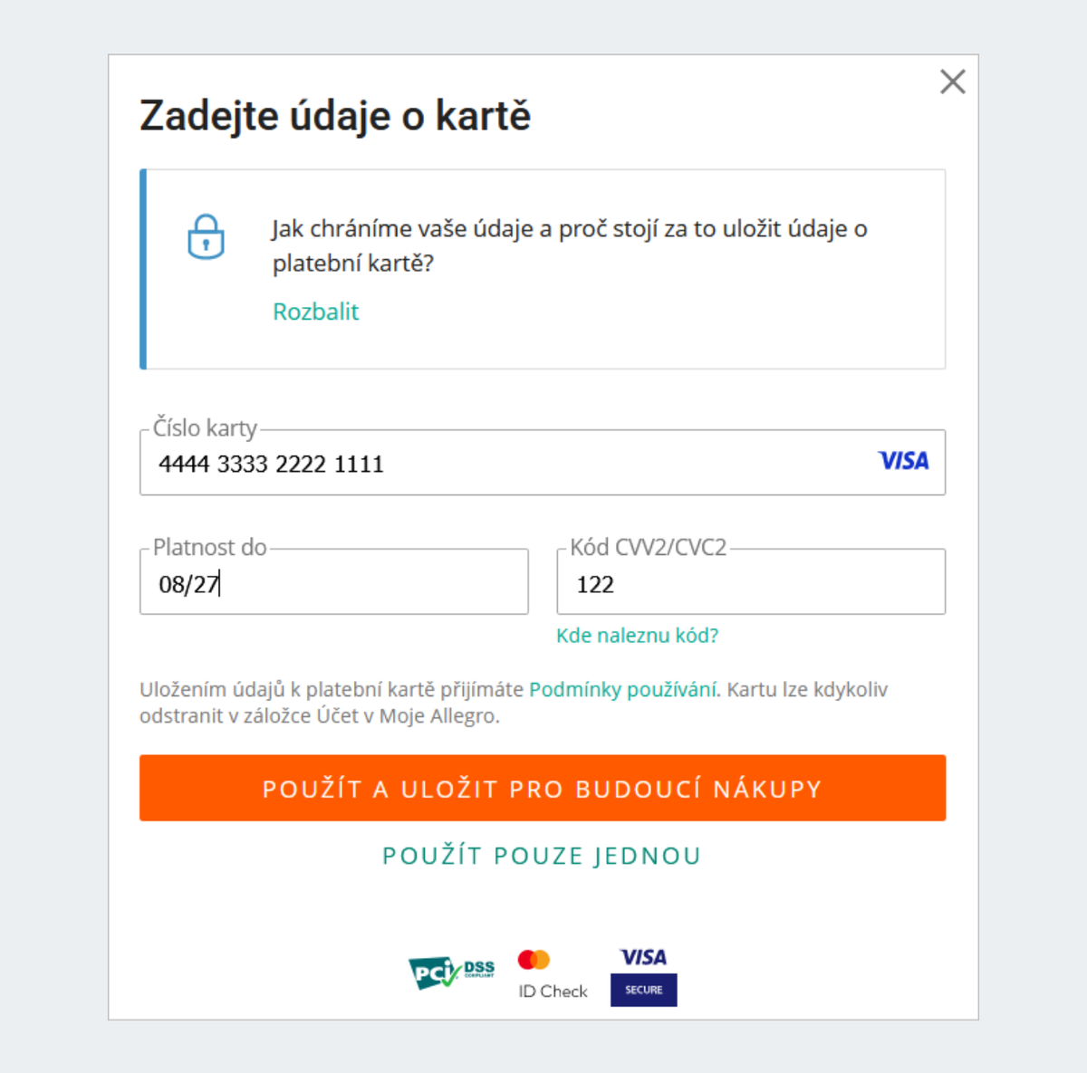 Jak zaplatit kartou 1