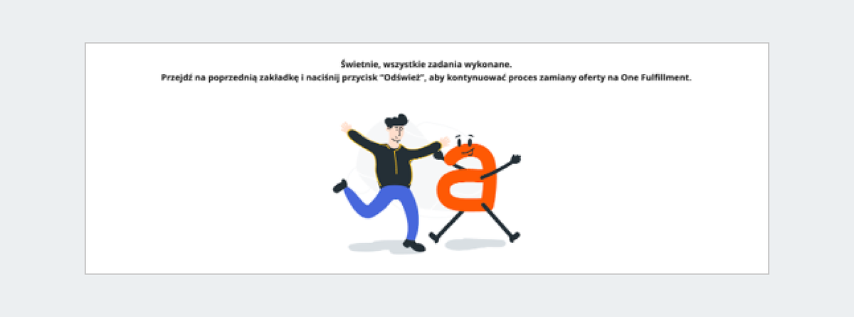 okono z komunikatem: Świetnie, wszystkie zadania wykonane