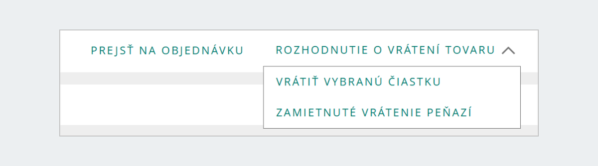 Rozhodnutie o vrátení tovaru