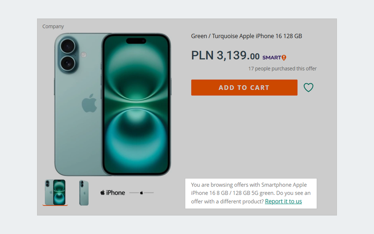 report incorrect offer through link