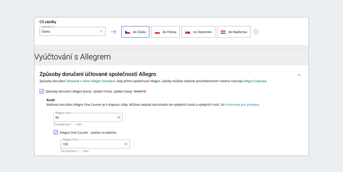 a ovyuctovani courier