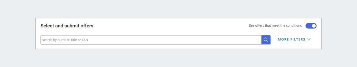 See offers meeting conditions filter in Submit tab