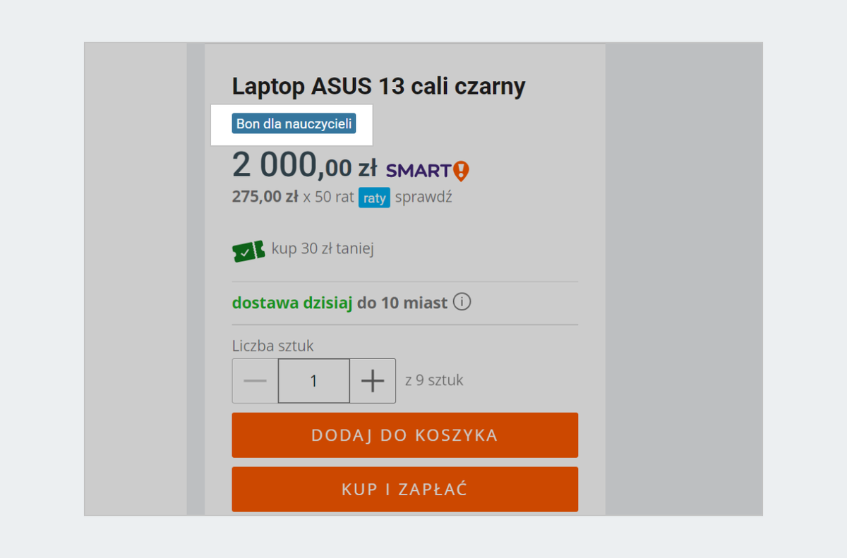 Oznaczenie Bon dla nauczycieli