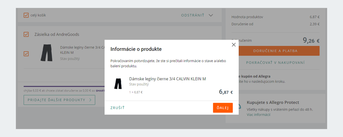 Stav produktu