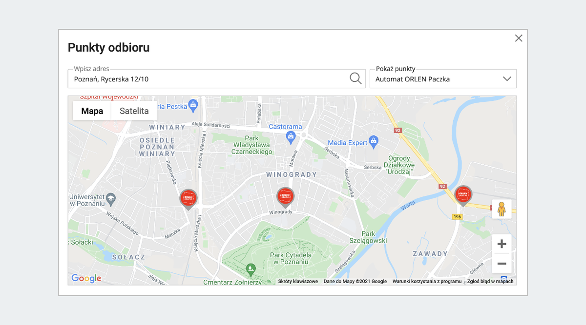 orlen mapka automaty2x