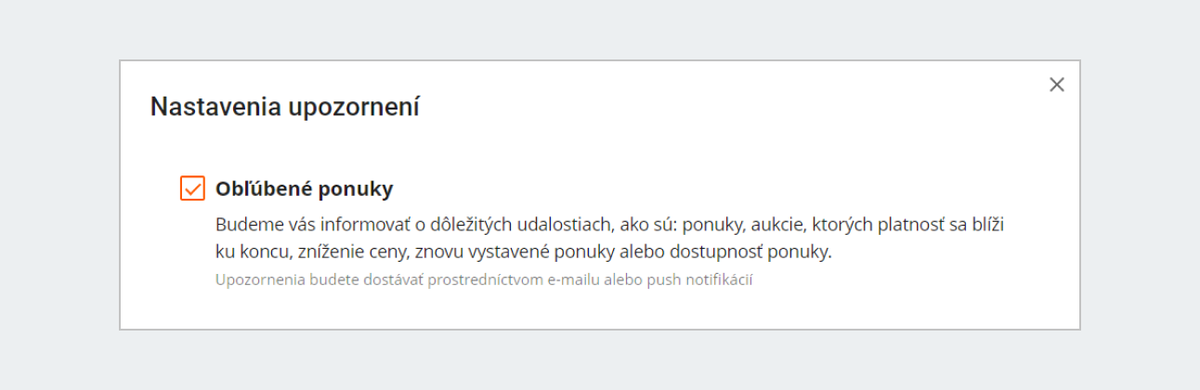 Nastavenia upozornení
