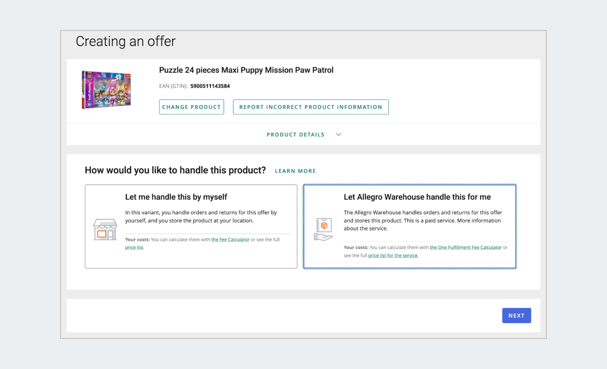 1f creating an offer