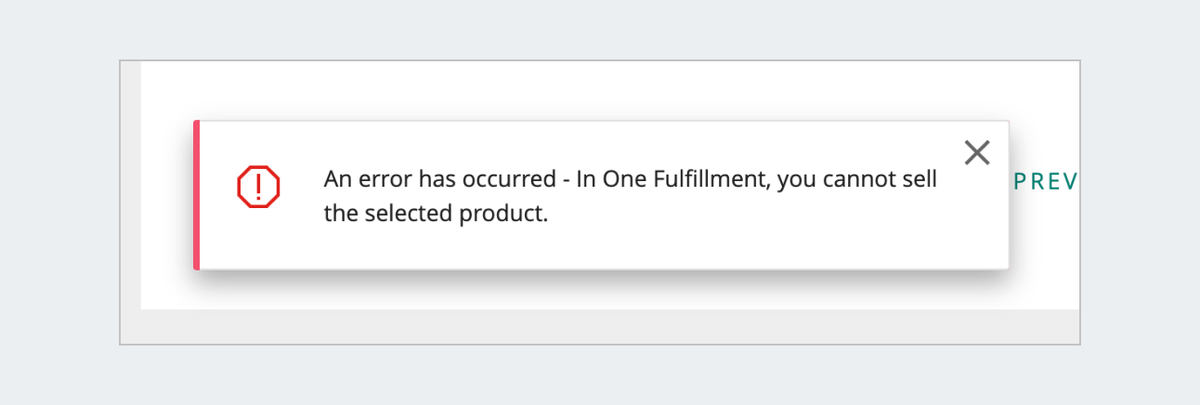 error message