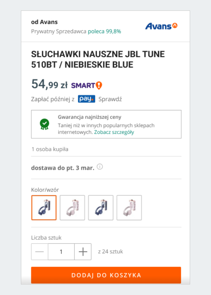 Oznaczenie Gwarancja najniższej ceny w ofercie