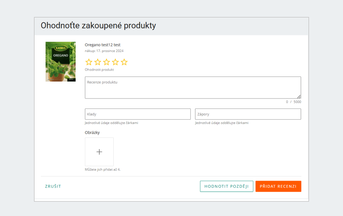 recenze pridat