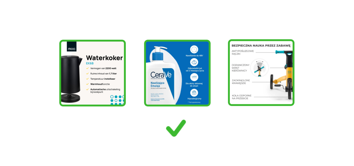 Examples of correct infographics