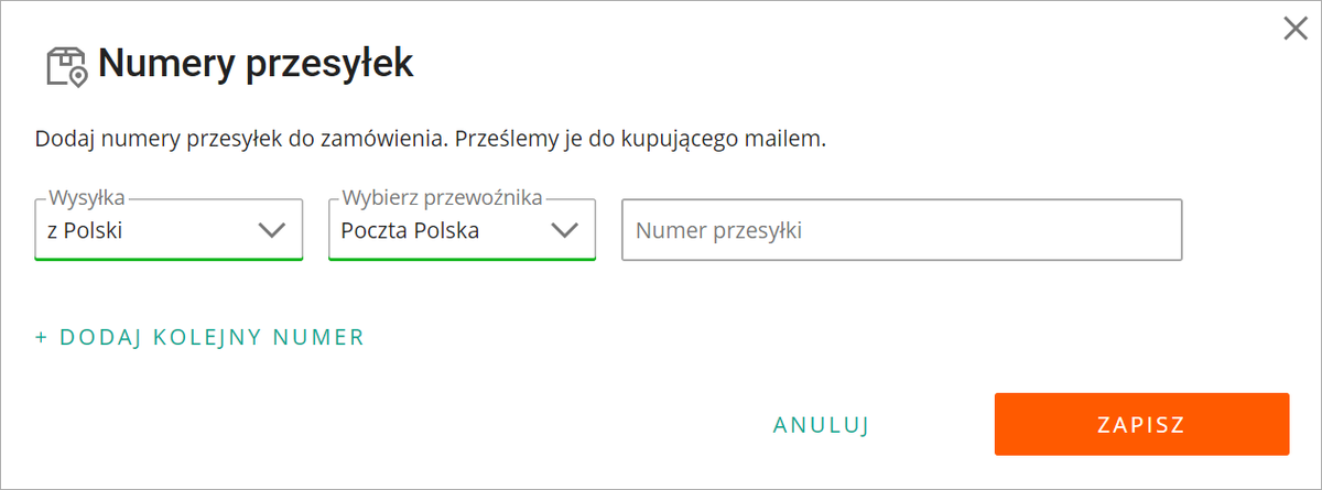 nr przesyek