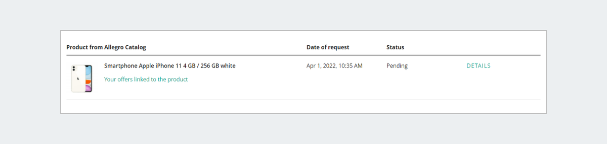 request status