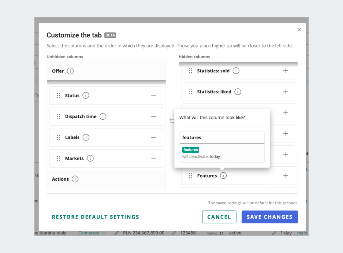 Customize the tab screen with Features column added.png
