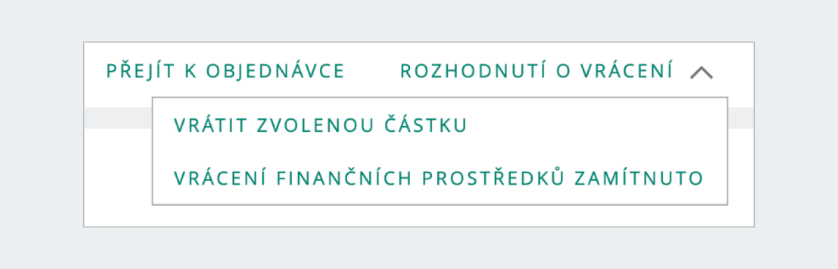 rozhodnutí o vrácení zboží