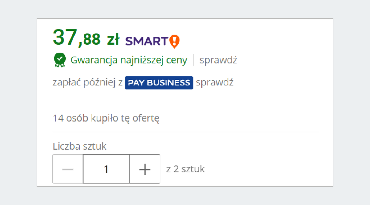 Oznaczenie Gwarancja najniższej ceny przy cenie oferty