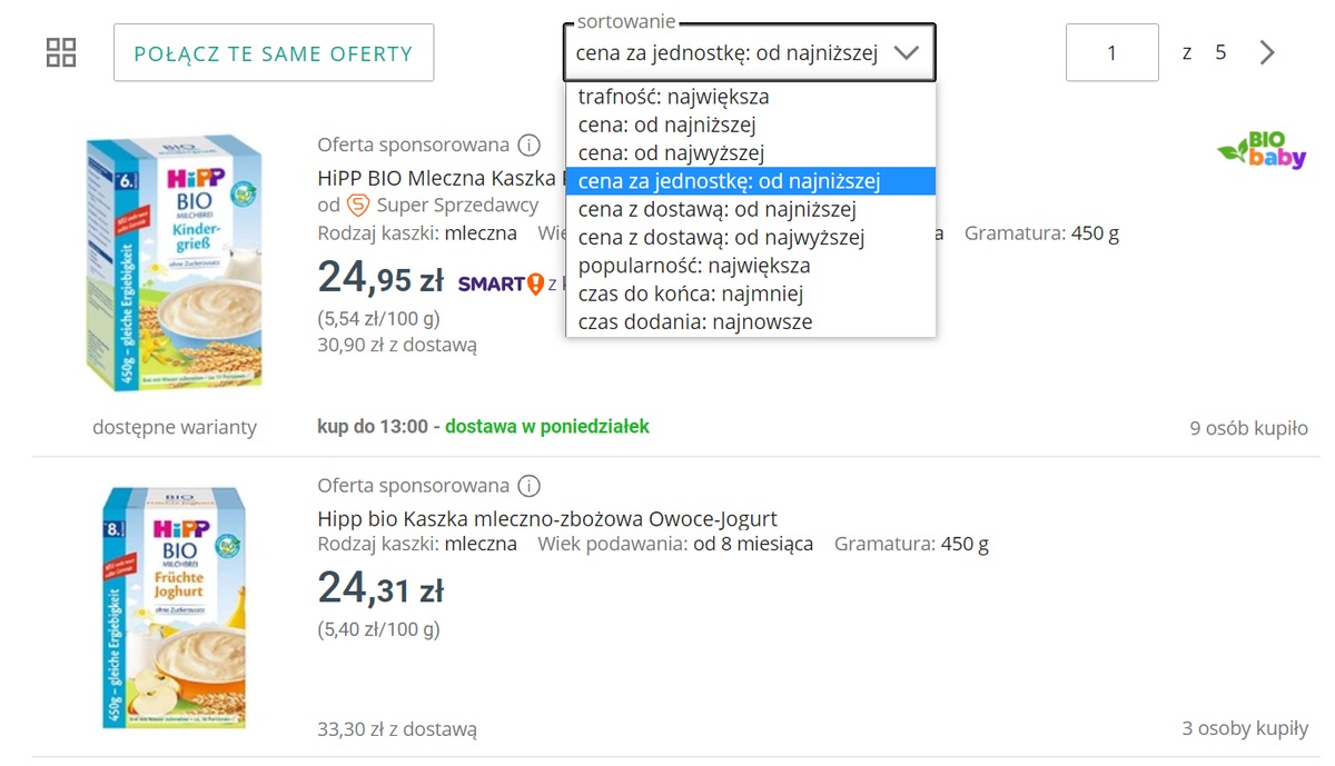 cena jednostkowa