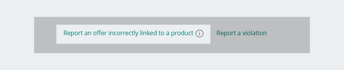 report incorrect offer through offer page