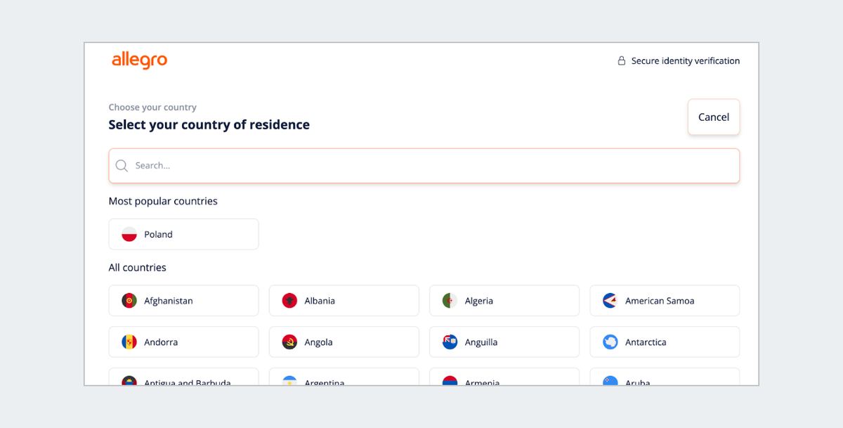 Select your country of residence