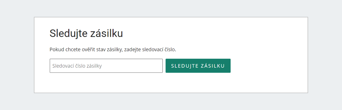 Sleduj zásilku
