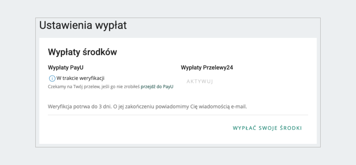 Wypłaty PayU – w trakcie weryfikacji