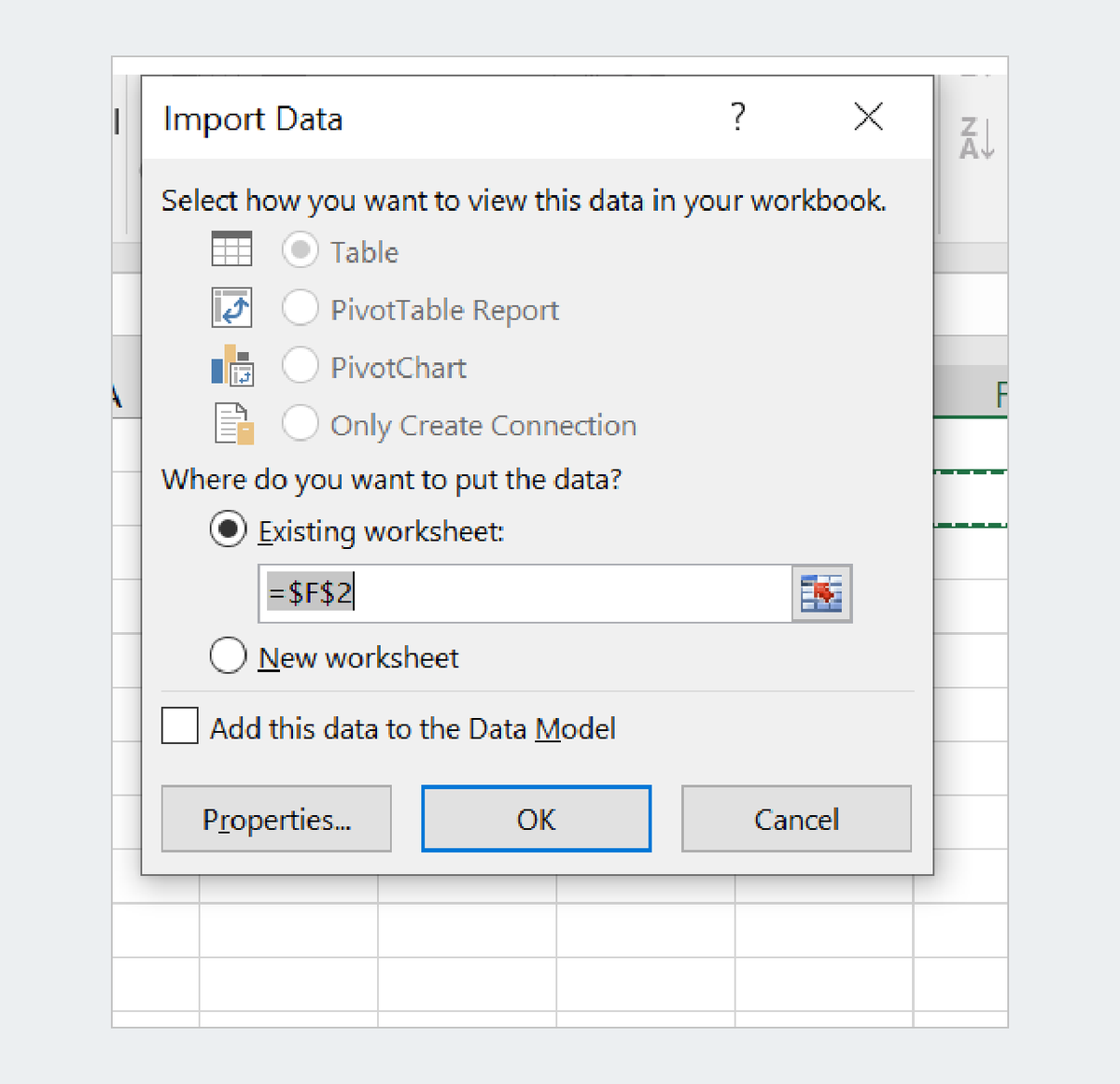 import data