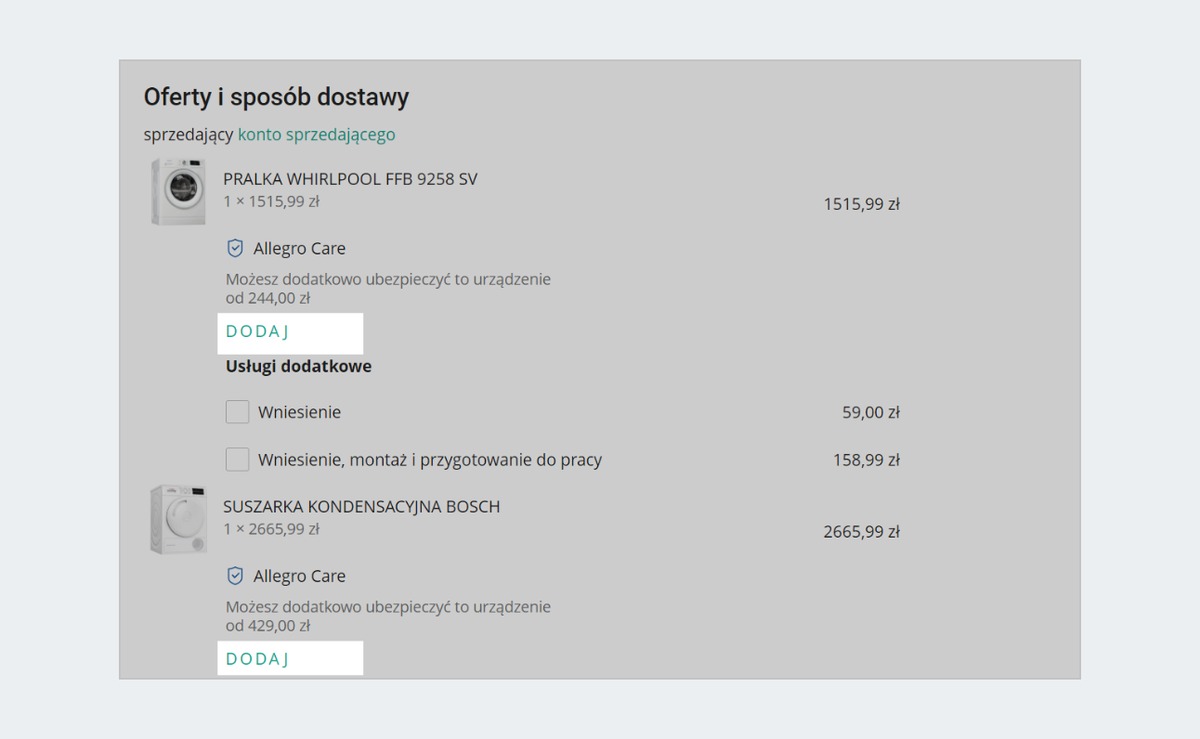 allegro care oferty2x