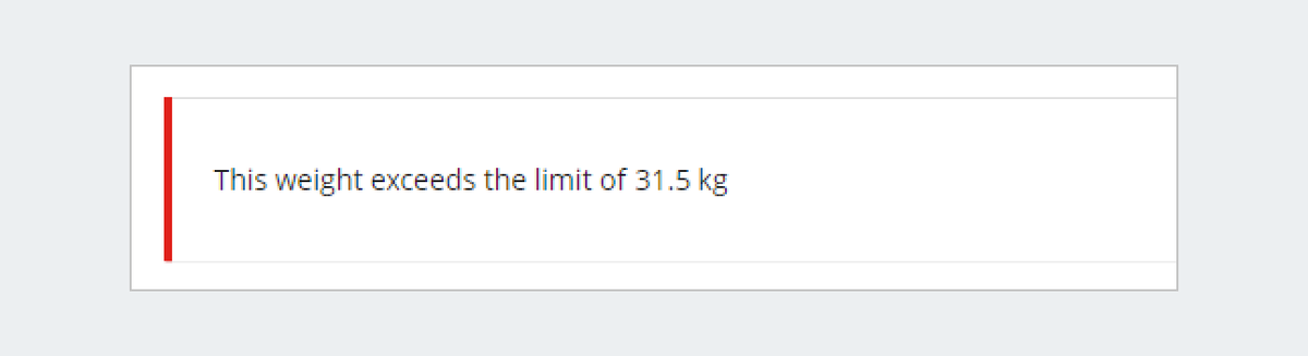 error message