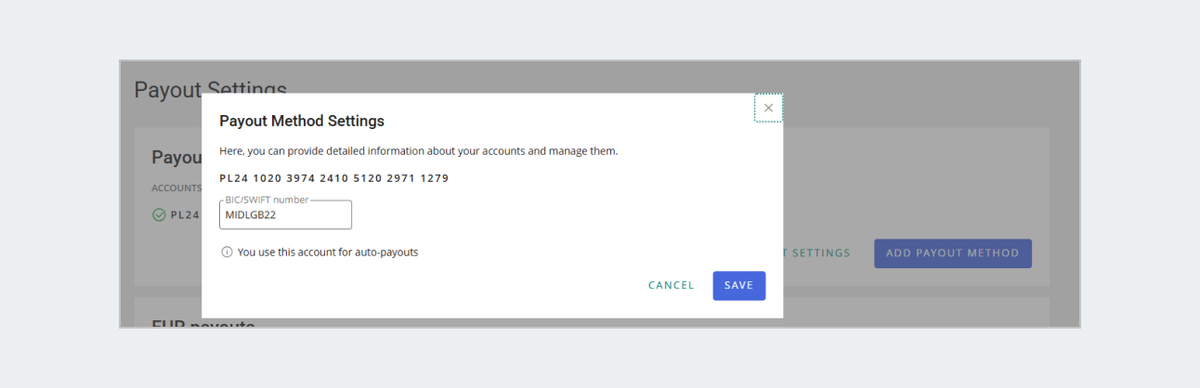 payout method