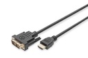 Кабель-переходник DIGITUS HDMI Highspeed 1.3 Type A / DVI-D(18+1), M/M 2 м, черный