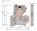 Разъем предохранителя WAGO 281-611 4мм2, 5х20мм