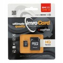 IMRO Micro SDXC 64GB + SD adaptér class 10 UHS-III Kapacita karty 64 GB
