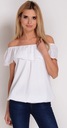 Módna biela košeľa blúzka ŠPANIELSKY volánik UNI Pohlavie Výrobok pre ženy