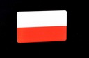 Наклейка с флагом Польши, 3D магнит, 50x30 мм
