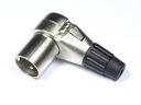 Разъем микрофона XLR, 3-контактный, угловой (3135)