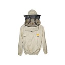 XXL белая толстовка с шапкой без молнии