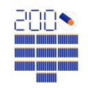 200 ПАТРОНОВ ДЛЯ СТРЕЛ NERF ELITE