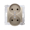 SIMON54 DGZ2MZ.01/44 двойная розетка с/без