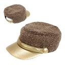 КЕПКА ПАТРУЛЬНАЯ С КОЗЫРЬКОМ K54A, КОРИЧНЕВАЯ С ЗОЛОТЫМ