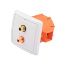 Настенная розетка RCA, скрытый монтаж, разъем 2RCA