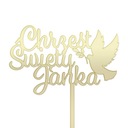 ТОПЕР НА ТОРТ СВЯТОЕ КРЕЩЕНИЕ, ЗОЛОТОЕ ЗЕРКАЛО