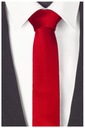 Узкий гладкий галстук из микрофибры, 6 см, КРАСНЫЙ gs19