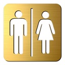 Табличка с эмблемой туалета Туалет 10х10см