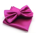 ГАЛСТУК-БАБОЧКА и КАРМАН квадратного цвета, цвет фуксии, галстук-бабочка и носовой платок