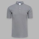 Рубашка священника ПОЛО с воротником - серая М