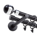 ЧЕРНЫЙ ДВОЙНОЙ МЕТАЛЛИЧЕСКИЙ КАРДИН 19мм 360см УЗОРЫ