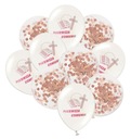 Воздушные шары Rosegold для Первого причастия с конфетти