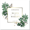 Свадебные приглашения, деревенские цветы + конверт